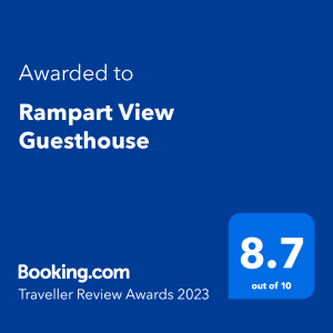 Rampart View Guesthouse winning awards